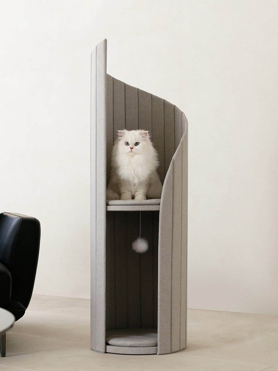 Time Tower Moderner Katzenbaum – Platzsparender vertikaler Katzenturm